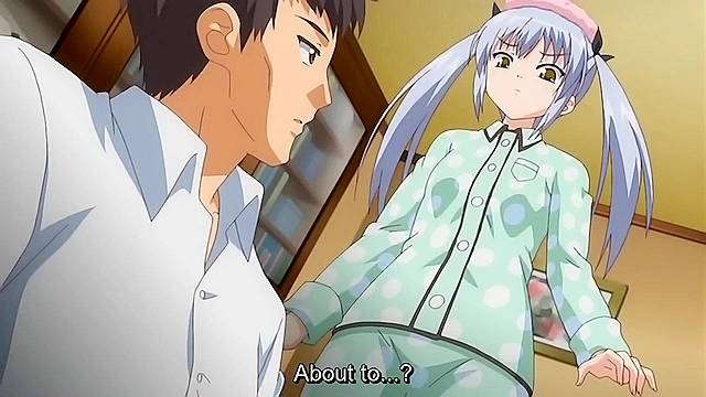 Papa Love 2 - Petite anime teen with small tits slides her tight pussy down on dads cock