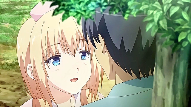 White Blue 4 - Old man bangs busty hentai nurse while her boyfriend watches