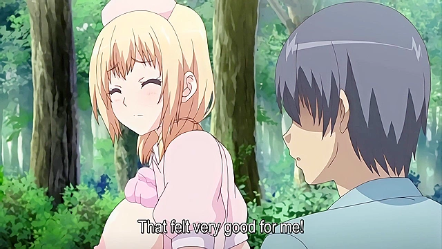 White Blue 4 - Old man bangs busty hentai nurse while her boyfriend watches