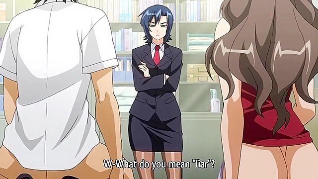 Strict Teacher 1 - Teacher gets creampied by a student while naughty hentai nurse films it