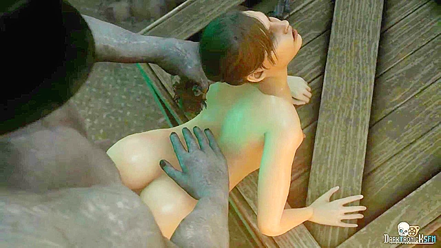 Claire Redfield from Resident Evil gets a 3d hardcore fuck by monster
