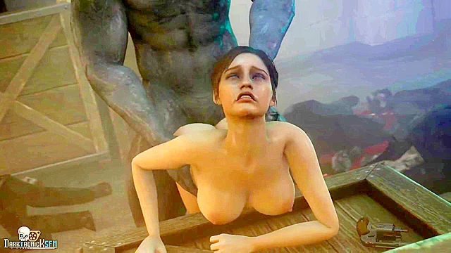 Claire Redfield from Resident Evil gets a 3d hardcore fuck by monster