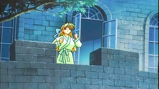 Horny stable boy finds a tied up virgin elf and fingers her pussy