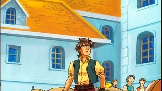 Horny stable boy finds a tied up virgin elf and fingers her pussy