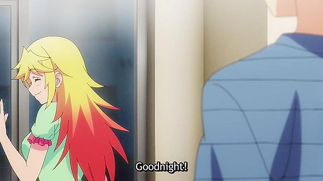 World's End Harem 7 - ecchi anime - Three anime schoolgirls sluts have sex with a nerdy guy