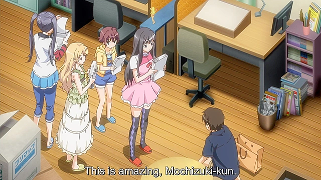 Eroge! Make Sexy Games 1 - Game consultant gets a titty fuck from bitchy anime girl