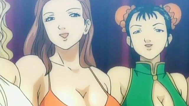 Milk Junkie 4 - Three hentai girls with huge tits fuck nerd in contest