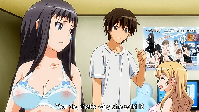 Eroge! Make Sexy Games 2 - Busty blonde anime virgin rides game nerd's cock