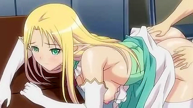 Fault!! S - Horny anime elf girl gets fucked in classroom after lusty blowjob