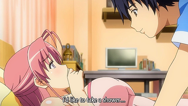 Tropical Kiss 1 - Our hero slams his thick dick in virgin anime teen's pussy after boobjob