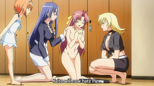 Tropical Kiss 1 - Our hero slams his thick dick in virgin anime teen's pussy after boobjob