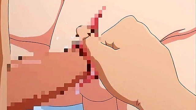 Milk White Moan 1 - Huge titty schoolgirl gets her massive anime mammaries fondled