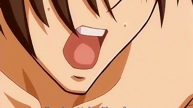 Busty anime blonde is fingered until she is overcome with lusty feelings