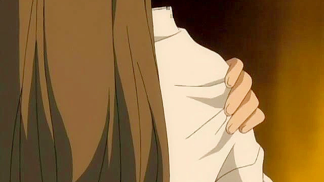 Petite hentai girl with long hair gets her soft pussy fucked by ninja for first time