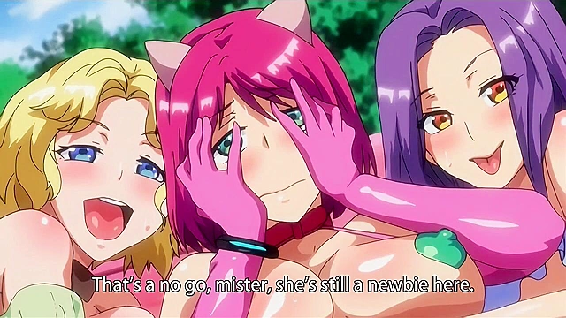 Old guys fucks young anime sluts at a free for all sex park