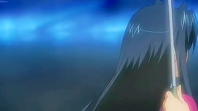 Anime girlfriend professes her love and titty fucks her boyfriend to facial