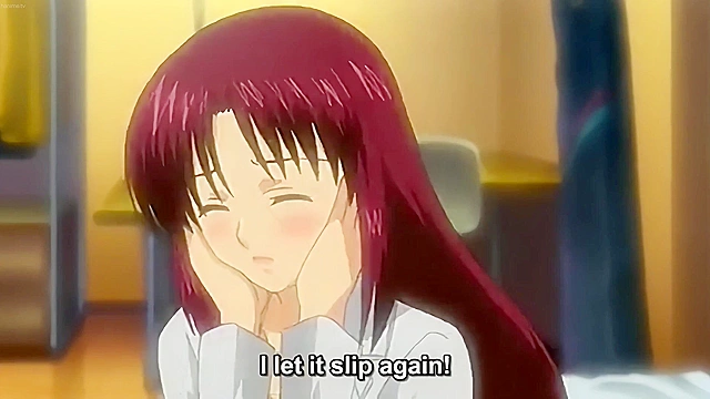 Anime girlfriend professes her love and titty fucks her boyfriend to facial