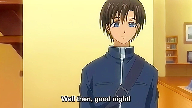 Anime girlfriend professes her love and titty fucks her boyfriend to facial