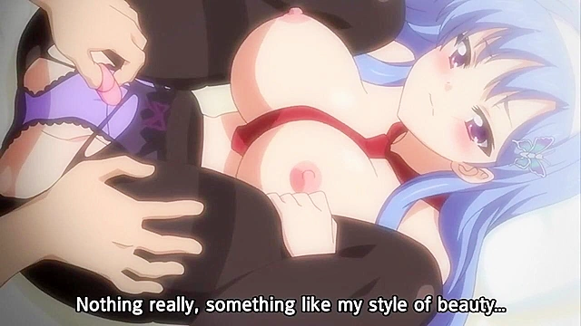 Dirty teen hentai sister gives a blowjob on her knees for a sticky facial