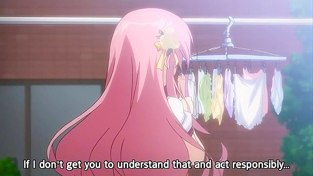 Dirty teen hentai sister gives a blowjob on her knees for a sticky facial