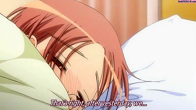 Cute anime teen with a hairy pussy gets a public blowjob