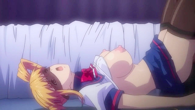 Busty hentai schoolgirl is caught on the street and rough fucked while blindfolded