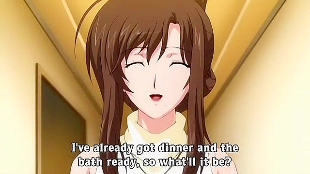 Secret Face of My Wife - Busty anime milf in lingerie satisfies her husband