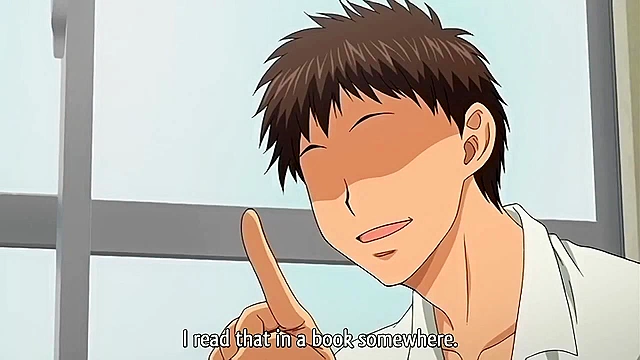 Busty hentai schoolgirl fucks in the gym and squirts milk while orgasming