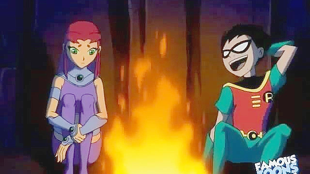 Robin from teen titans fucks starfire while out on a camping trip