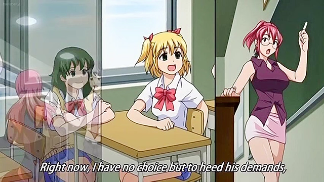 Female Teacher Chuuzenji 2 - Busty redhead hentai teacher takes 100 creampies to grow a futa dick