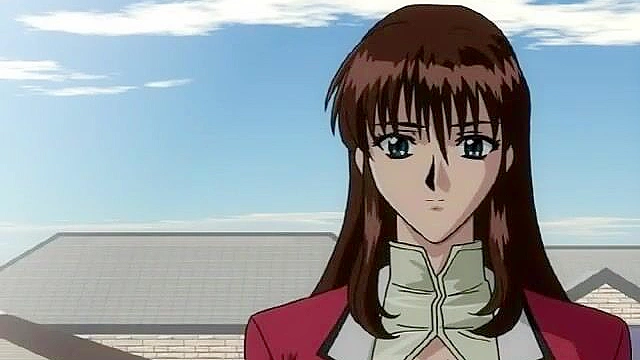 Schoolgirl gets her sweet ass nailed on the roof of the school while student watches