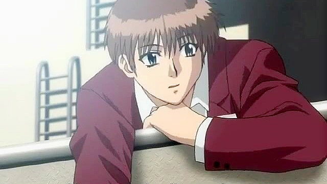 Schoolgirl gets her sweet ass nailed on the roof of the school while student watches