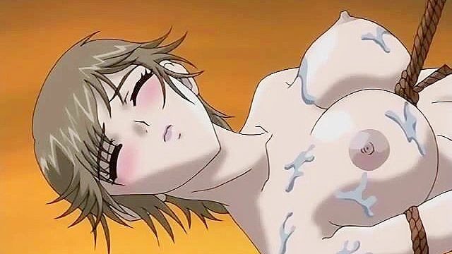 Living Sex Toy 2 - Hentai slut fucks 3 guys while babe spies on them