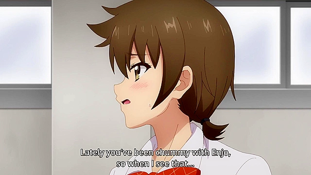 Super HxEros (uncensored) 11 - Ecchi - Anime schoolgirl talk gossip while taking a bath