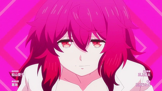 World's Ends Harem 9 - ecchi anime - Three anime girls use their boobs to shower guy