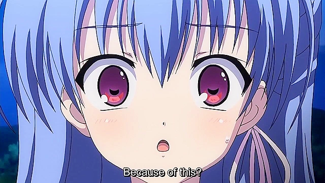 Dark Blue 2 - Busty anime virgin teen fucked at pool while loser watches