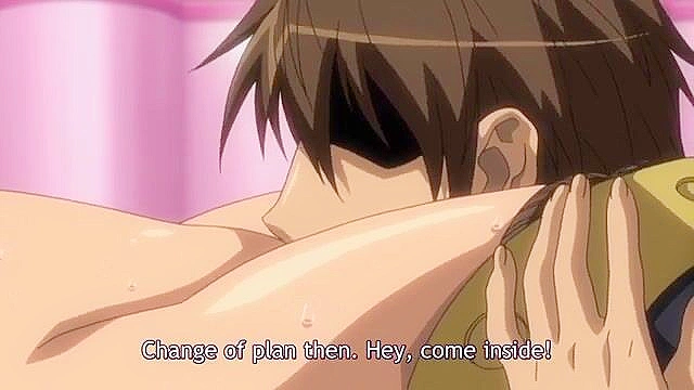 Busty anime princess is made to masturbate pussy while perv dude watches