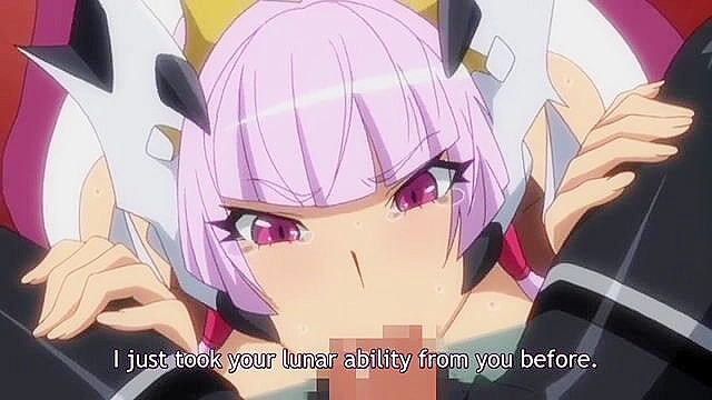 Busty anime princess is made to masturbate pussy while perv dude watches