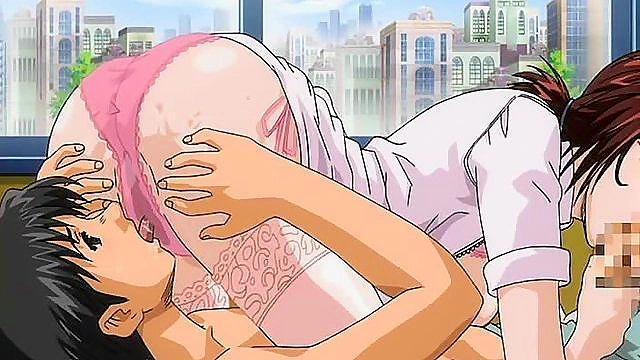 Naughty anime nurse gives a 69 blowjob to disabled hospital patient