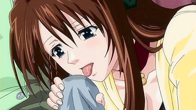 Naughty anime nurse gives a 69 blowjob to disabled hospital patient