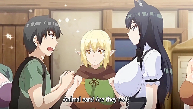 Another World Harem Tales 3 - After foursome fuck the doggirl needs sex