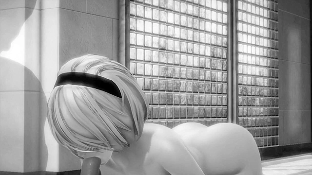 2B from Nier Automata is fingered and fucked in pov
