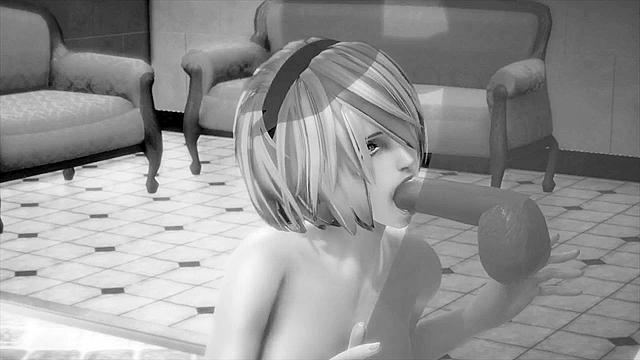 2B from Nier Automata is fingered and fucked in pov
