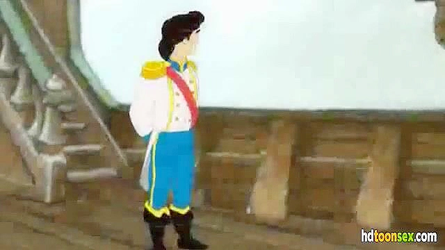 Ariel the little mermaid and her best friend having a cartoon threesome