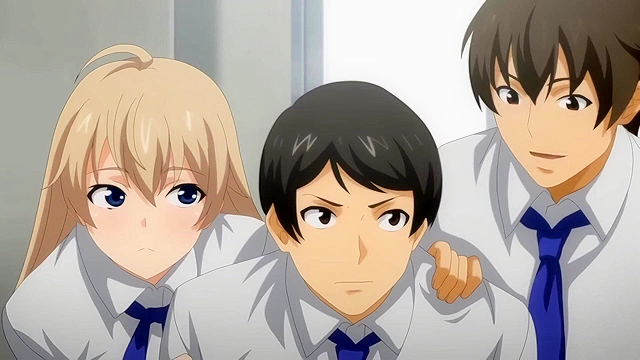 Sex Activities Club 2 - Huge titty hentai schoolgirl fucks crush on top of school