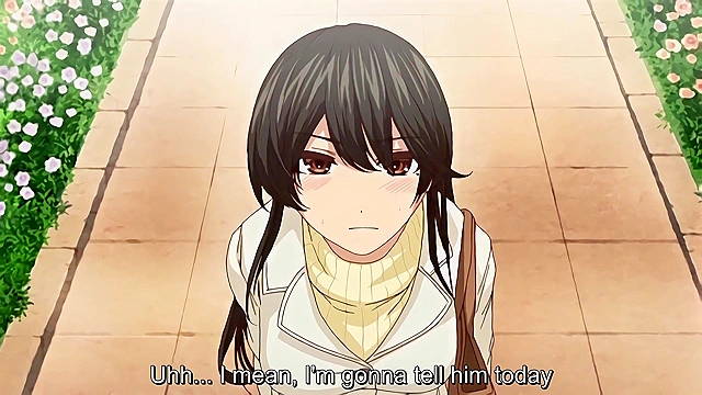 Slutty senpai grinds down on a virgin cock after recital