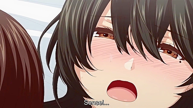 Slutty senpai grinds down on a virgin cock after recital