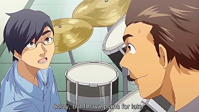 Slutty senpai grinds down on a virgin cock after recital