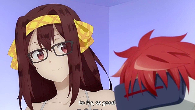 Super HxEros (uncensored) 10 - Ecchi - Nerdy schoolgirl fantasizes about hero taking her body