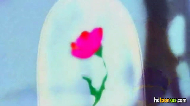 Beauty and the Beast having cartoon sex in the castle